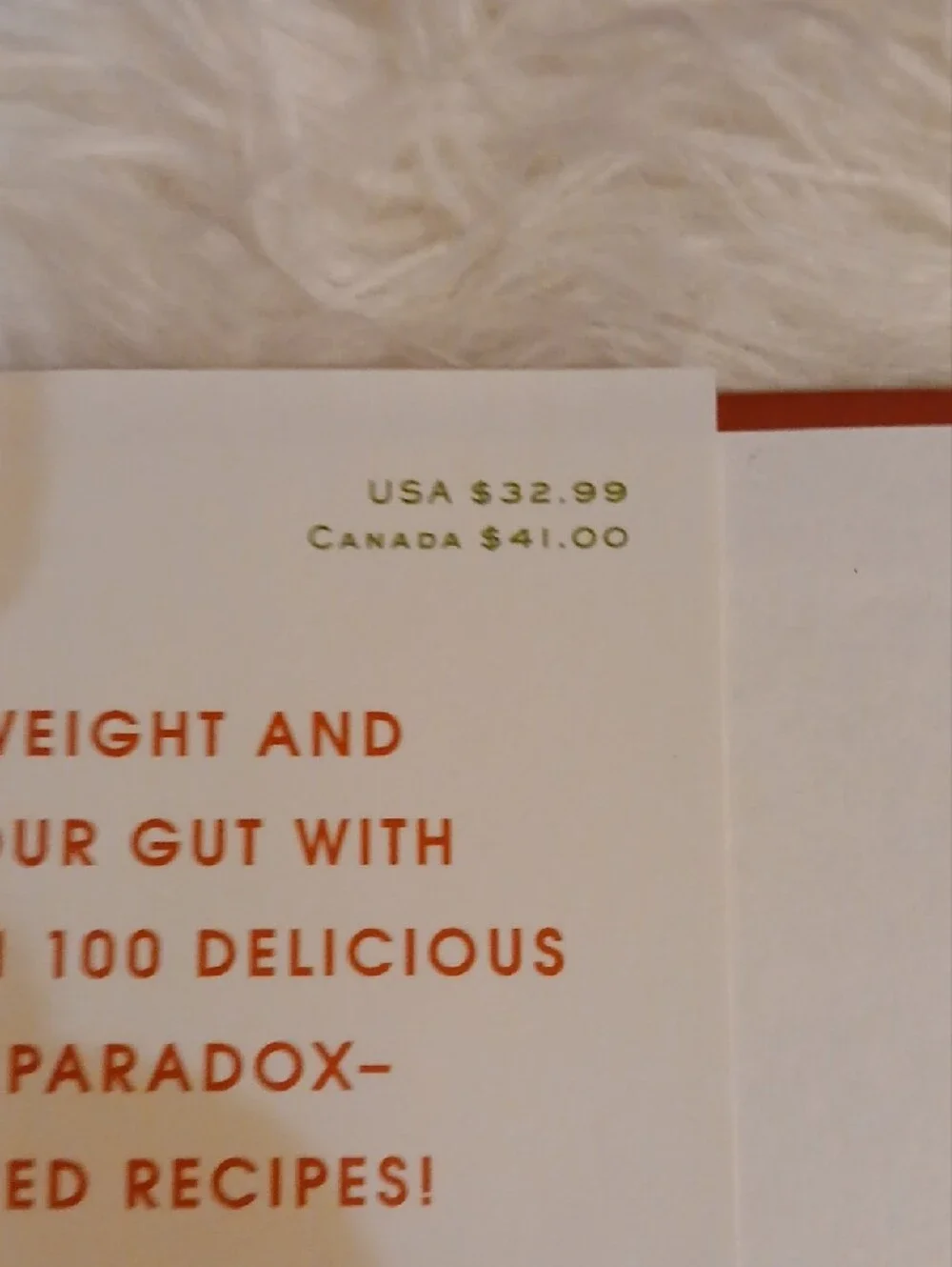 The Plant Paradox Cookbook by Steven R. Gundry - White & Orange Cover